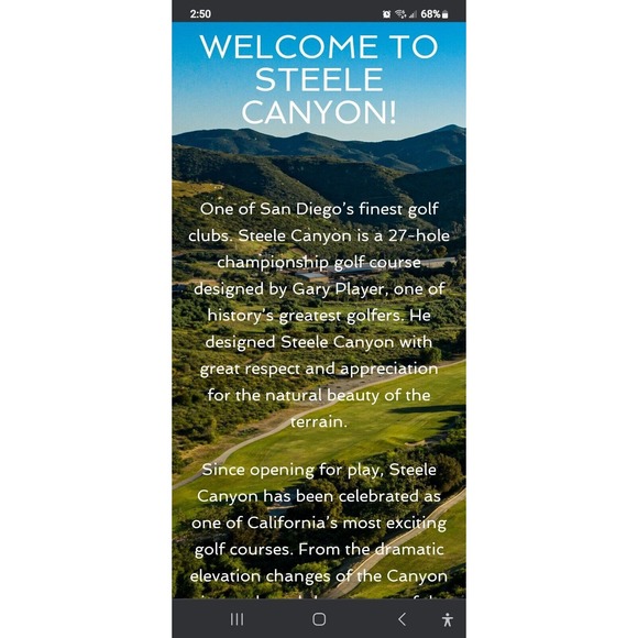 Steele Canyon VTG Golf Club California Strapback Baseball Hat Cap NWT 27 Holes - Picture 7 of 9